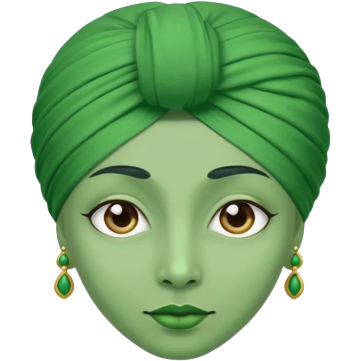 👳‍♀️ but green skin emoji