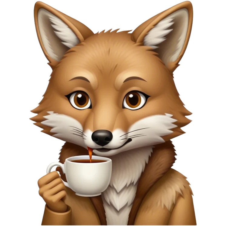Tea Drinking Coyote emoji