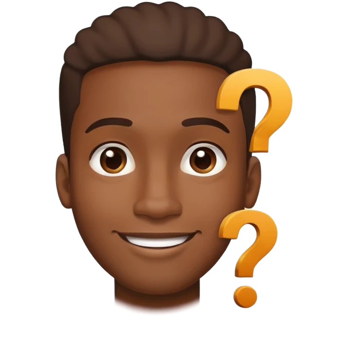 Black man with question mark meme emoji