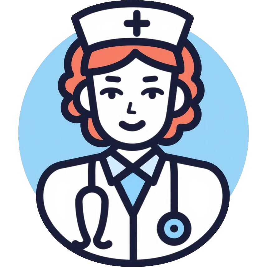nurse icon with medical symbols emoji