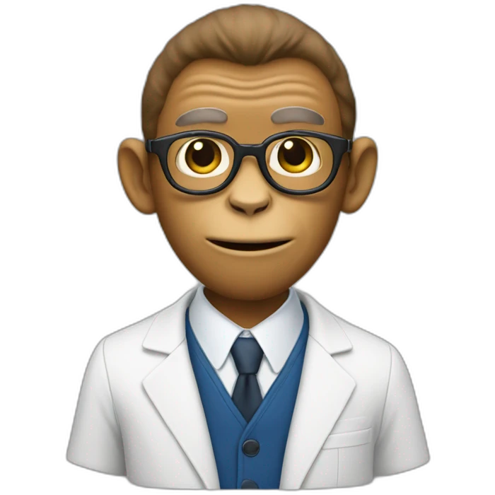 monkey professor with kenzo clothing emoji