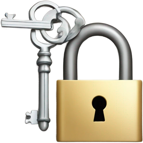 the key opens the lock emoji