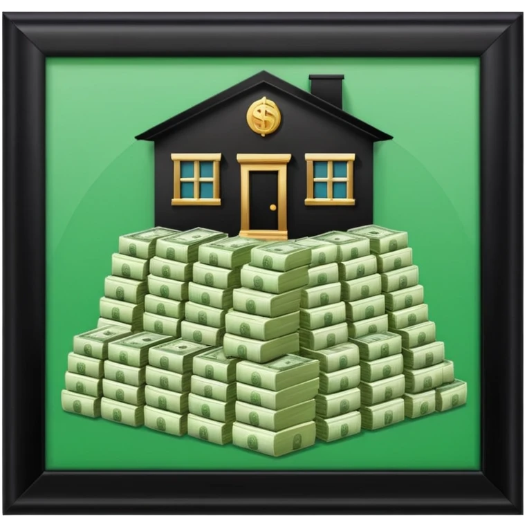 a bankhouse with money emoji
