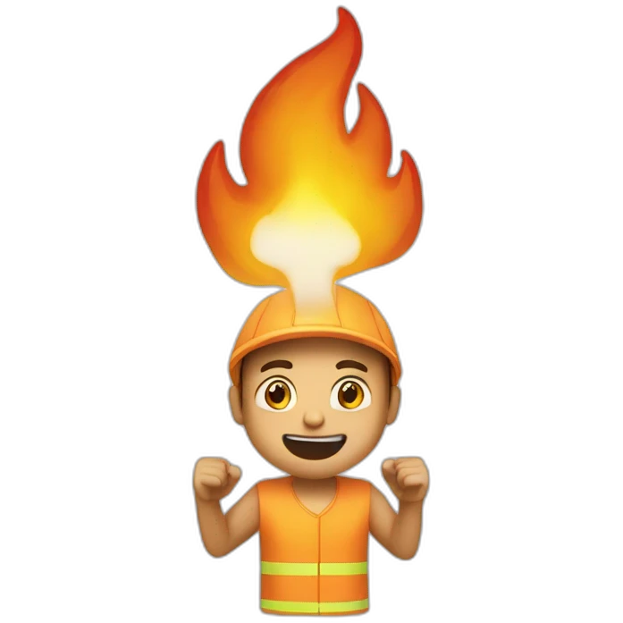Je sais pas en feu emoji