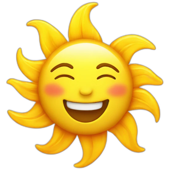 sun waving hello emoji