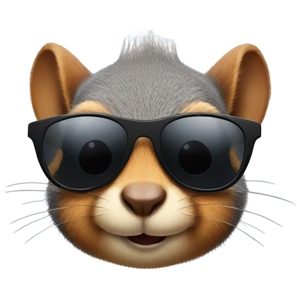 Squirrel with sunglasses  emoji