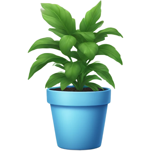 Bleu plant in a pot
 emoji