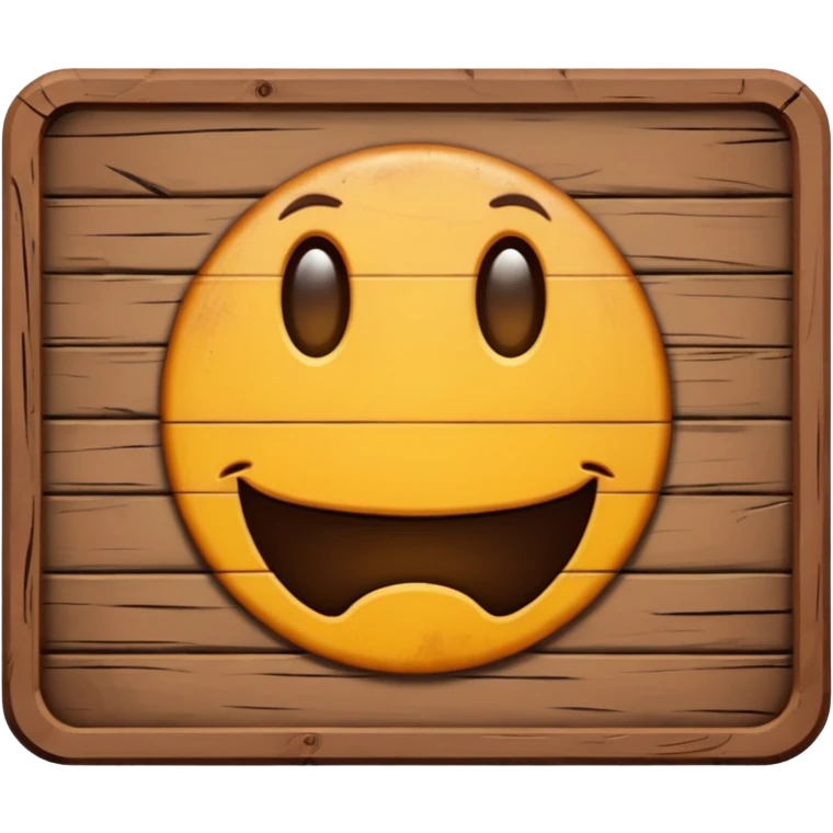 Vintage academia Brown wooden sign emoji