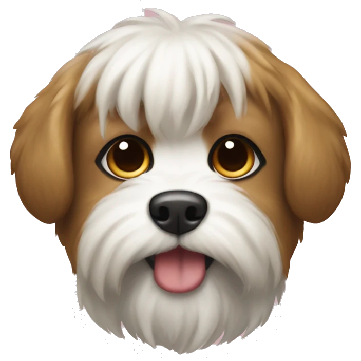 Un perrito shitzu cafe emoji