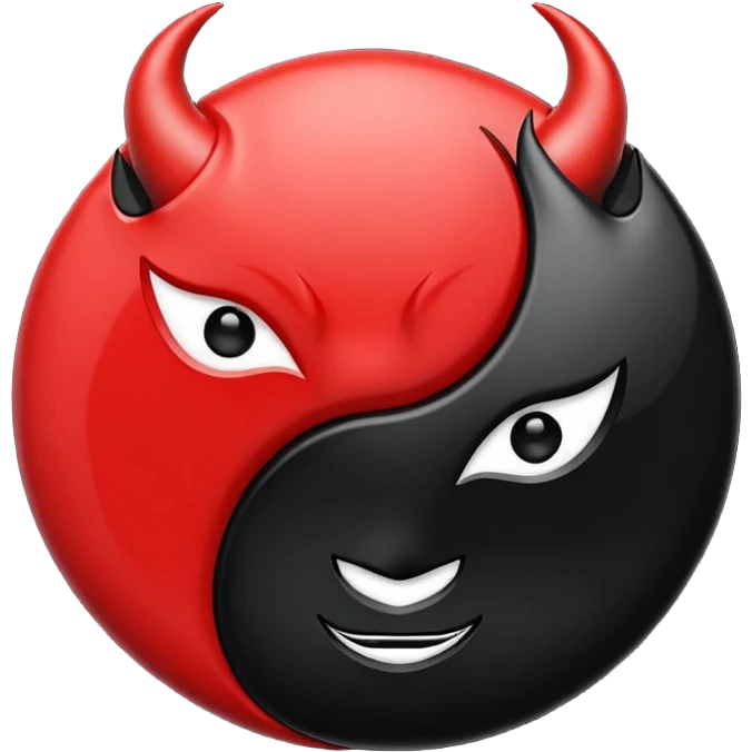Yin Yang with Devil Combination emoji