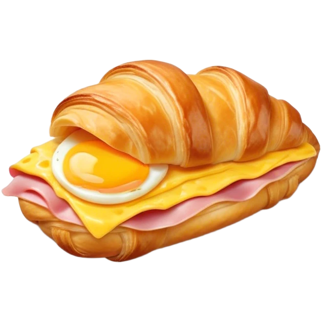 A ham egg and cheese croissant emoji