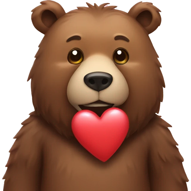 Bear with heart emoji