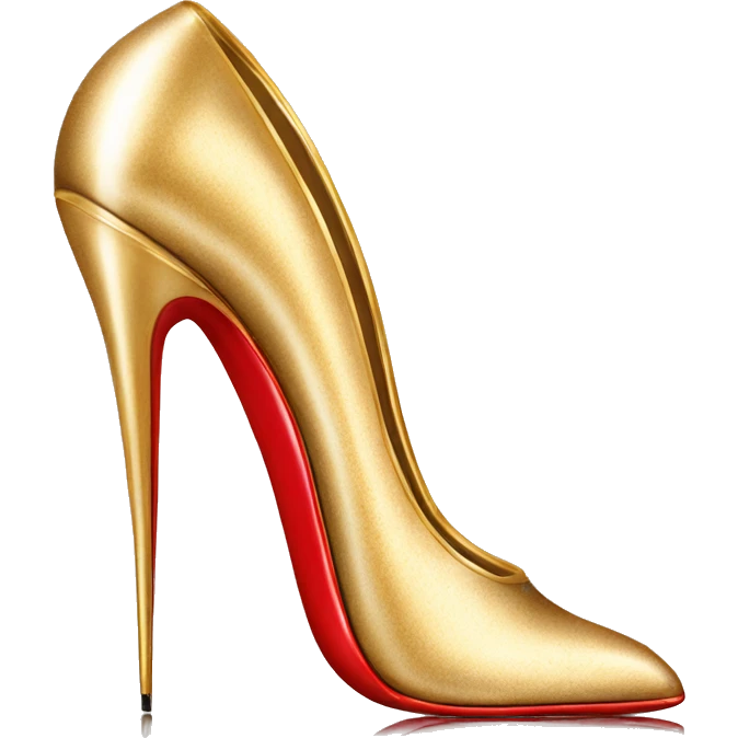 louboutin gold 10 cm stiletto emoji