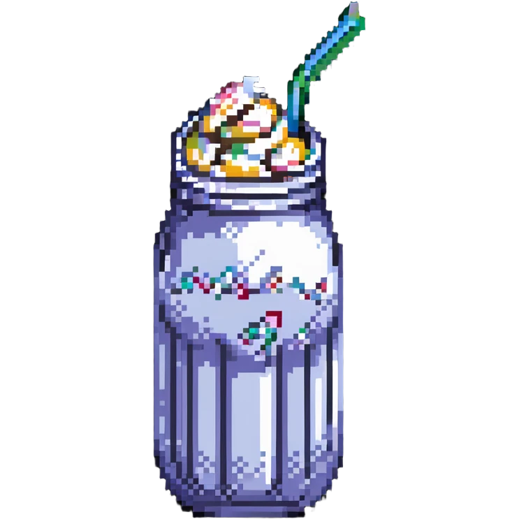 milkshake with two straws emoji