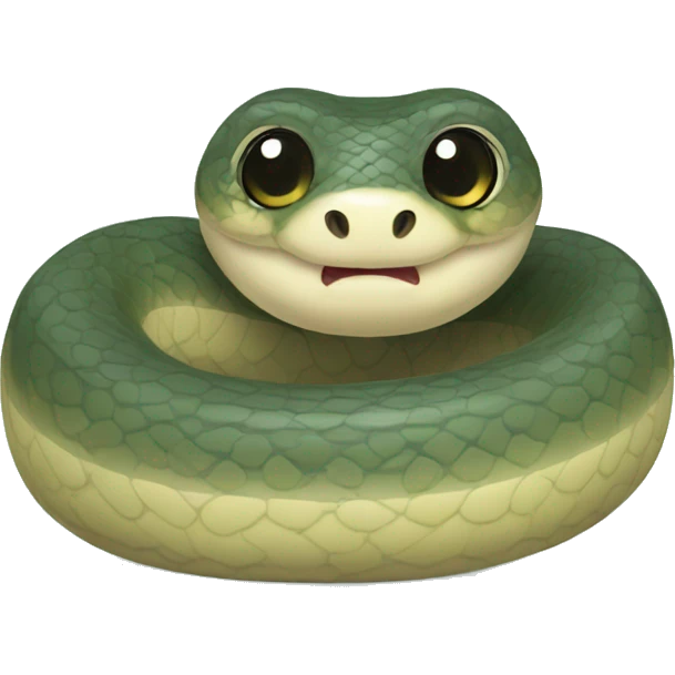 Cute little baby chubby snake emoji