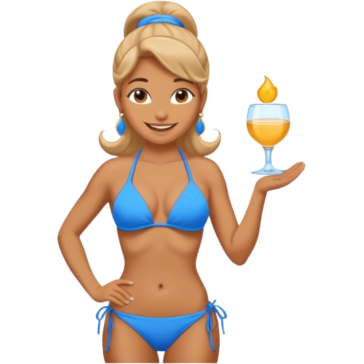 🧞‍♀️ in a bikini emoji