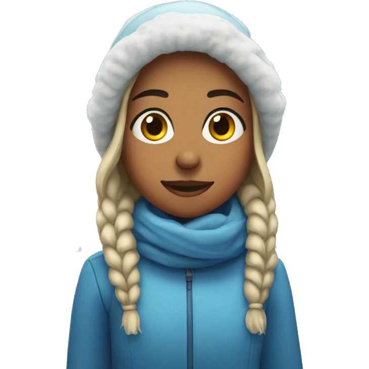 girl in snow emoji