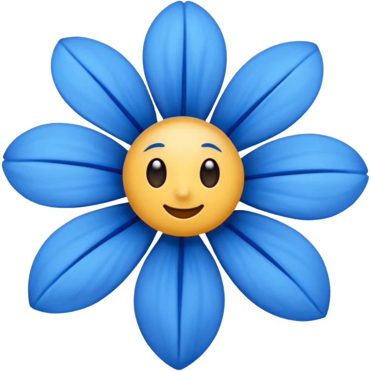 blue flower emoji