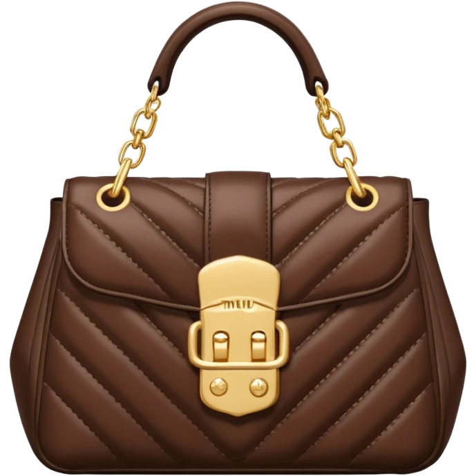 dark brown miu miu bag emoji