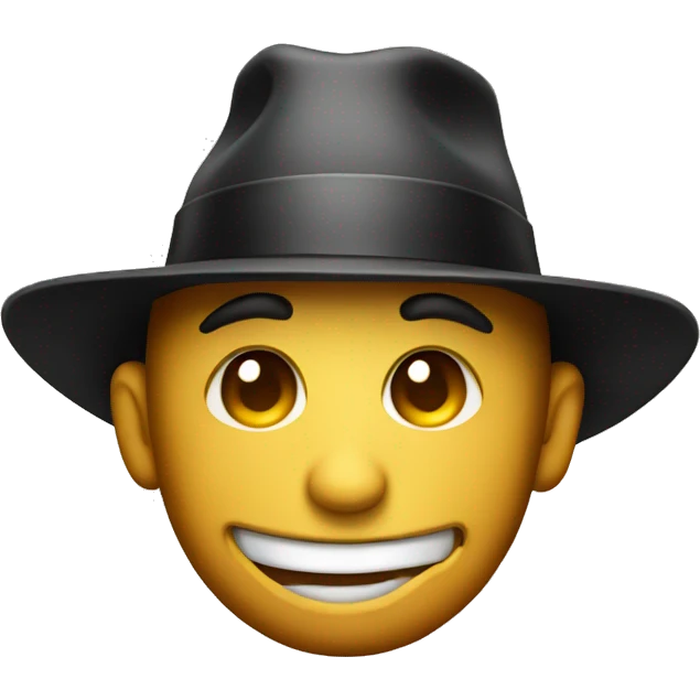 smirking face with fedora  emoji