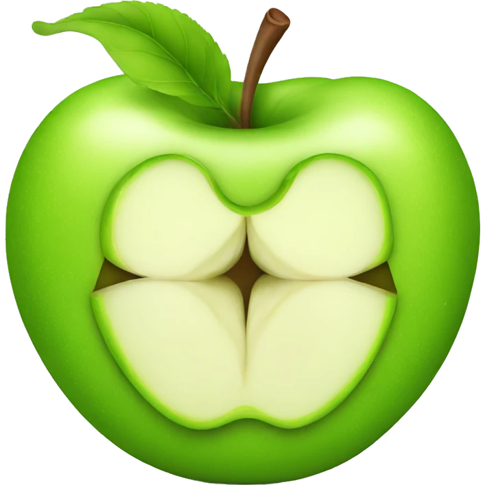 Green apple emoji