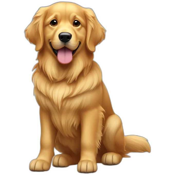 L'outre sur golden retriever emoji