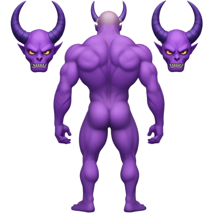 purple demon bent over looking back naked  emoji