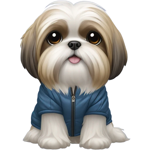 Shih tzu wearing the a jacket emoji