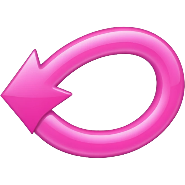 Pink go back u shape arrow  emoji