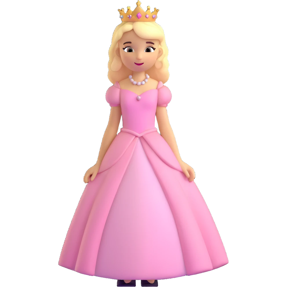 blonde princess with light pink dress emoji