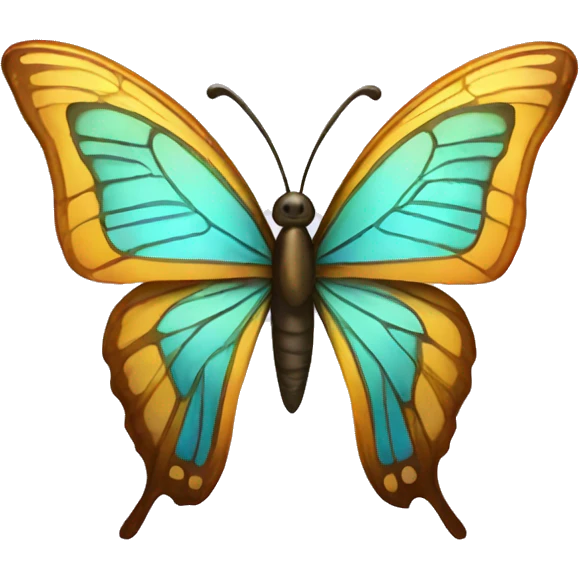 A shiny butterfly emoji