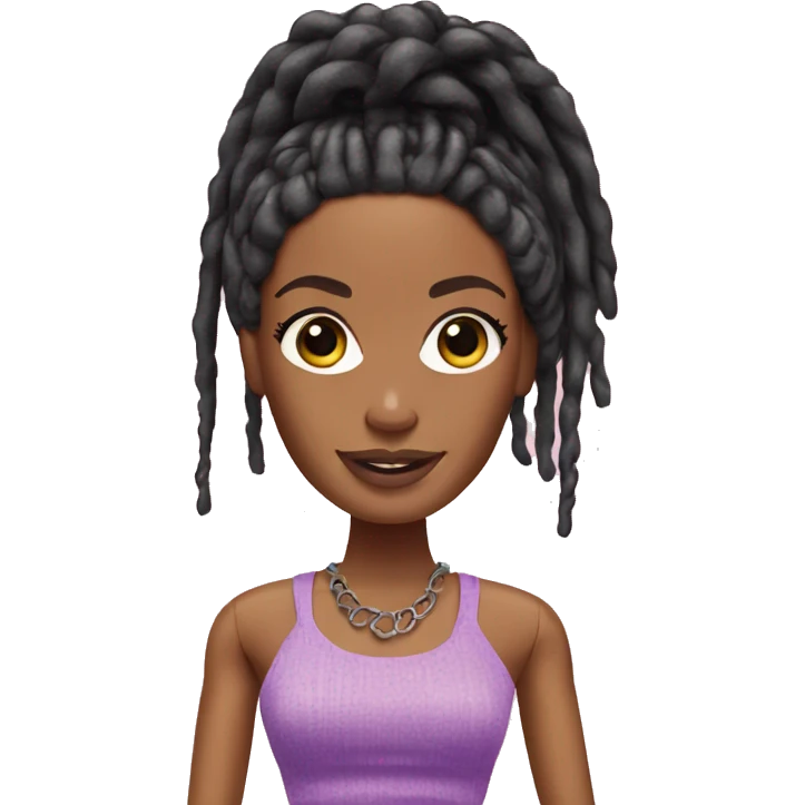 Barbie with dreads emoji