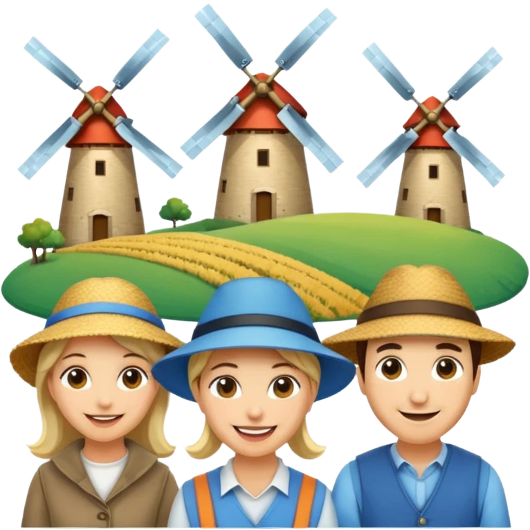  People WEARİNG ÇİFTÇİ HAT with  Windmills emoji