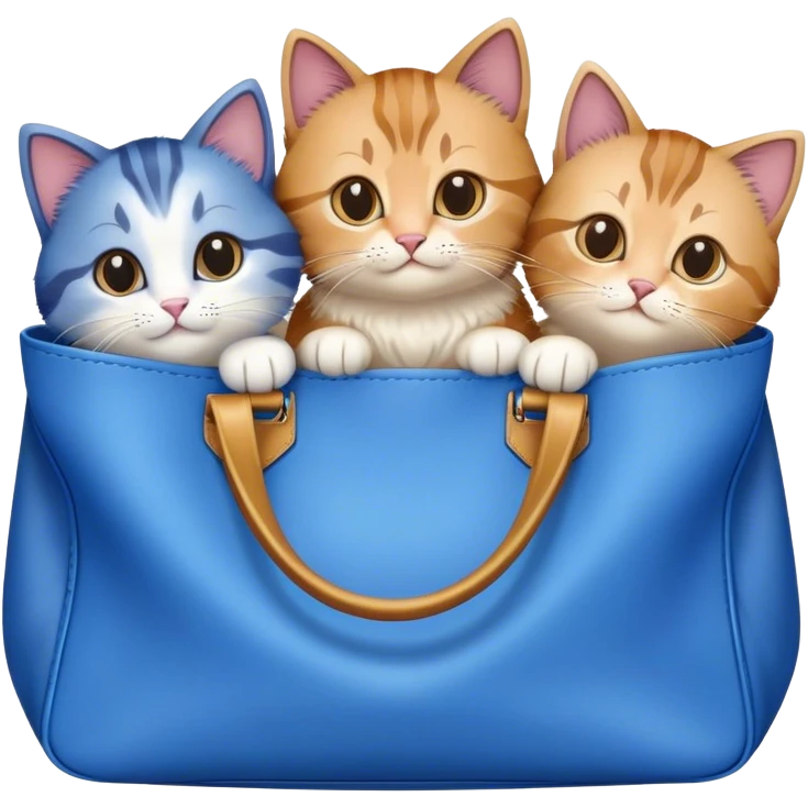 cats in blue bag emoji