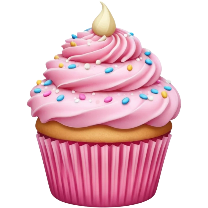 Cupcake with pink icing emoji