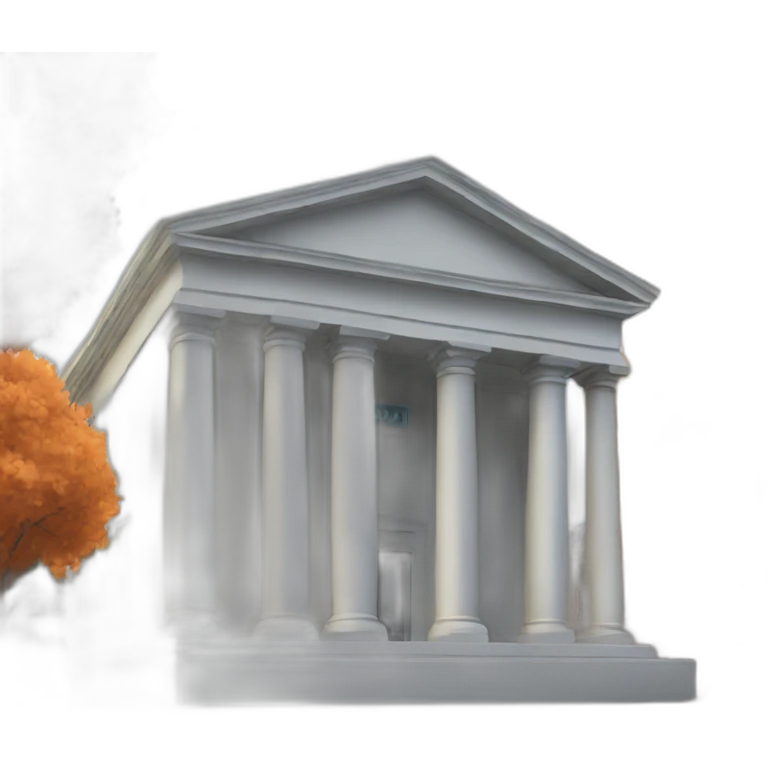 a bank over fall emoji