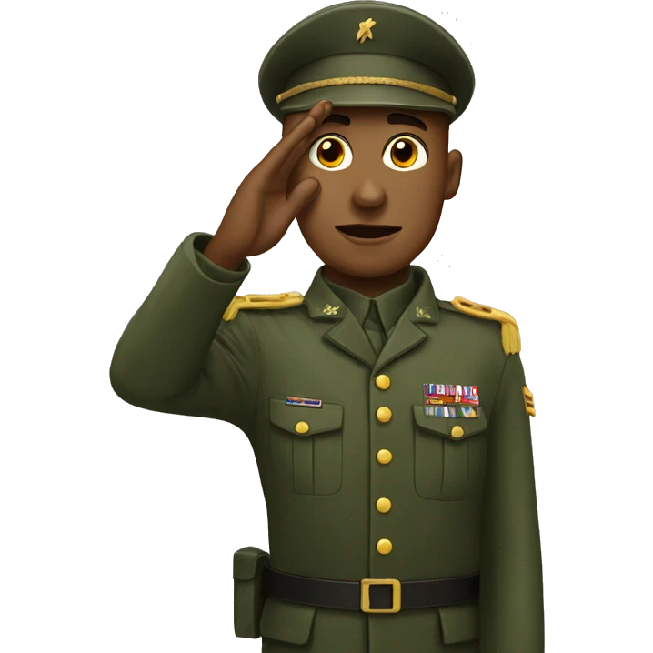 Saluting soldier emoji