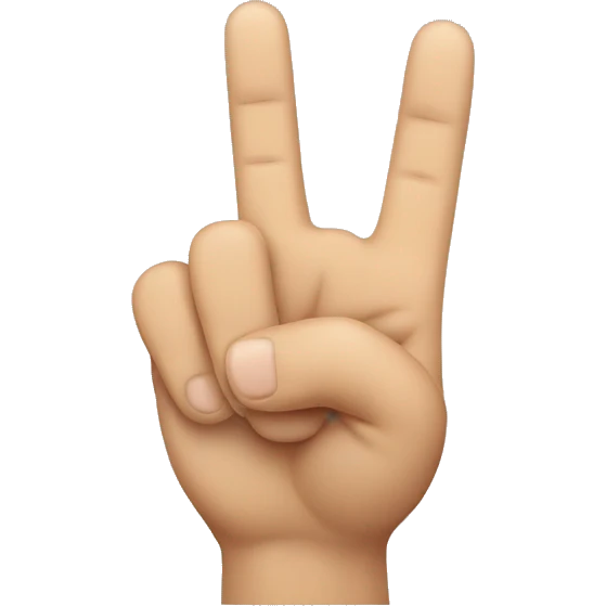 Hand with 3 fingers up emoji
