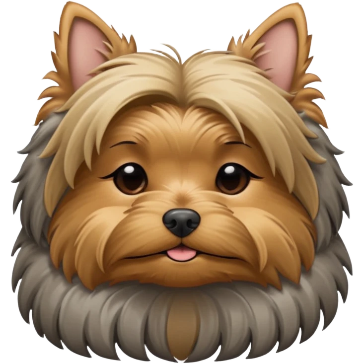 yorkshire dog laying down with closed eyes emoji