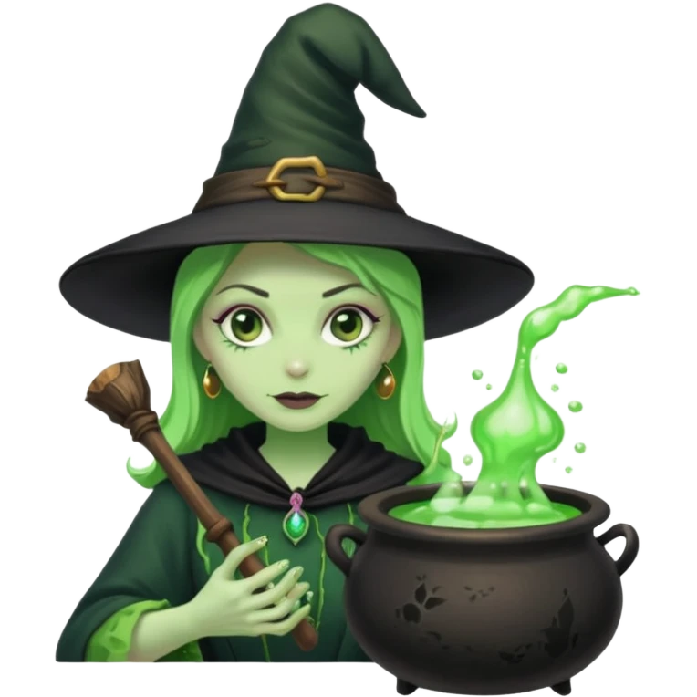 green witch cooking potion emoji