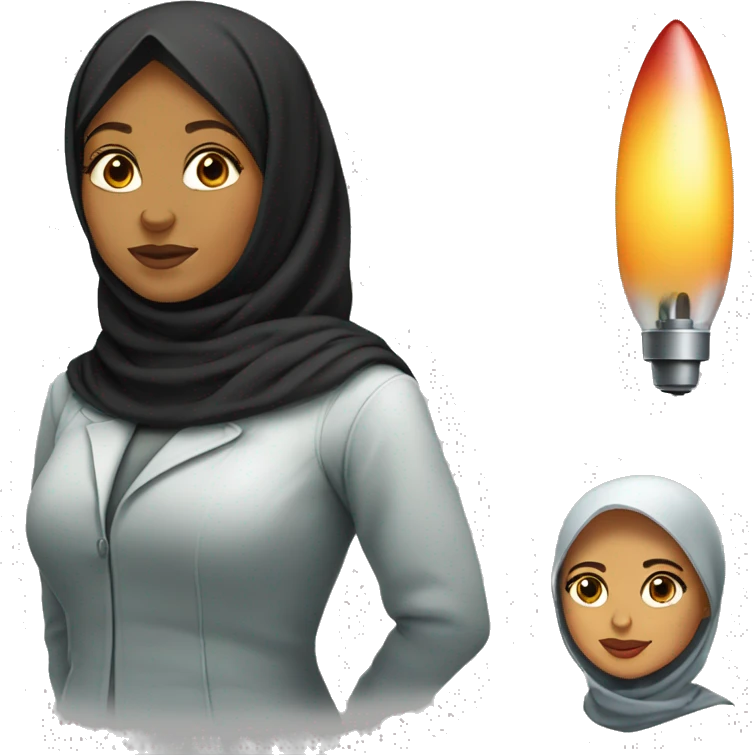 hijabi woman rocket scientist emoji