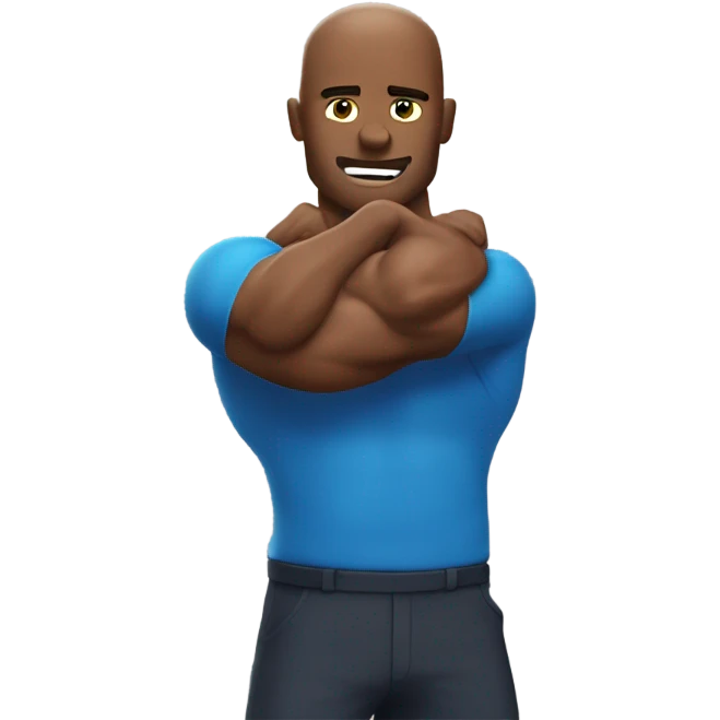 man flexing muscles emoji