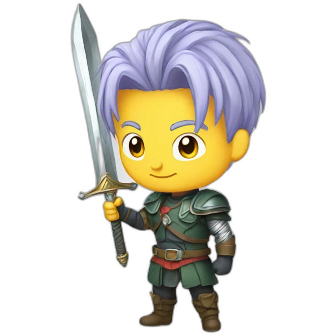 Trunks with de Excalibur  emoji