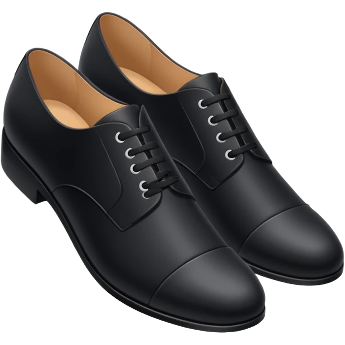 plain isolated black flat shoes emoji
