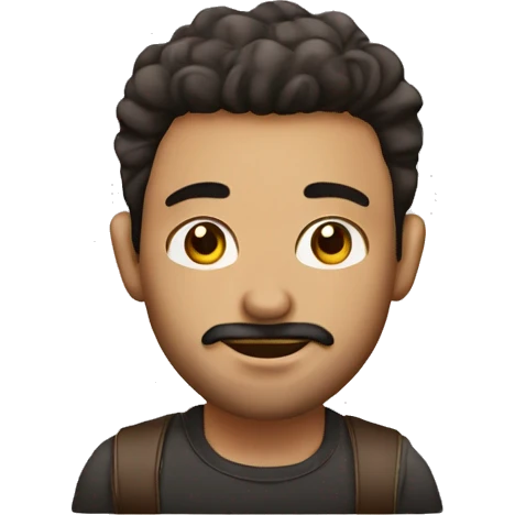 hombre moreno pelo negro ojos cafe emoji