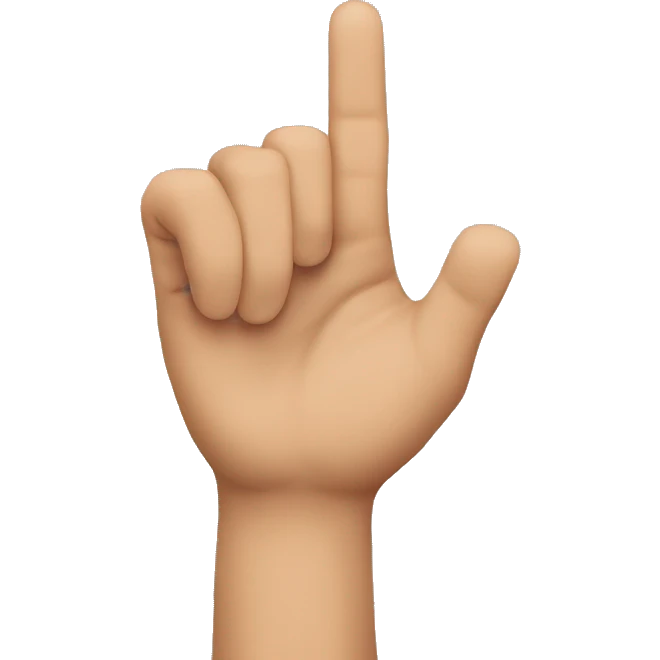 two fingers from left hand emoji