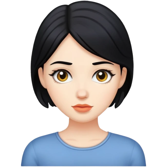 White female with black hair suck dick emoji