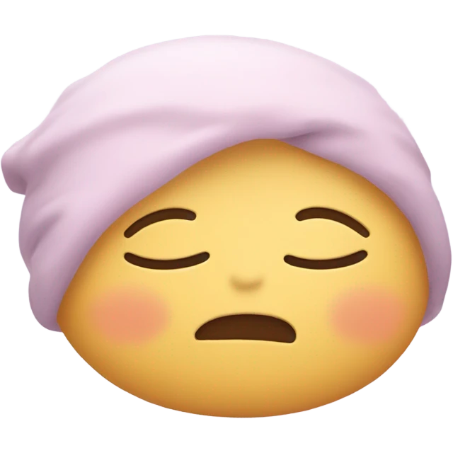 Pastel sleep emoji with zzz emoji