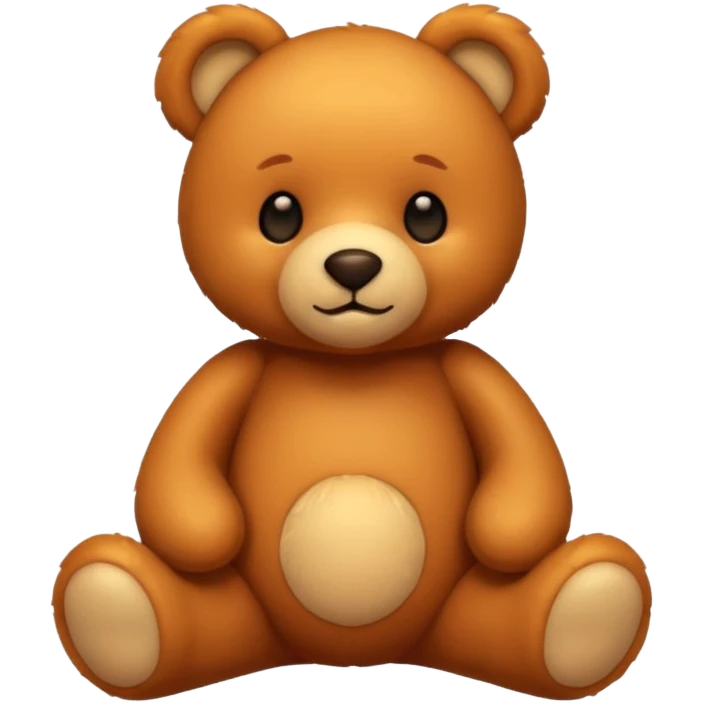 teddy bear made of a sunset emoji