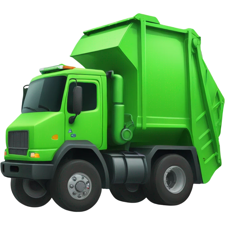 Garbage hauler neon green emoji